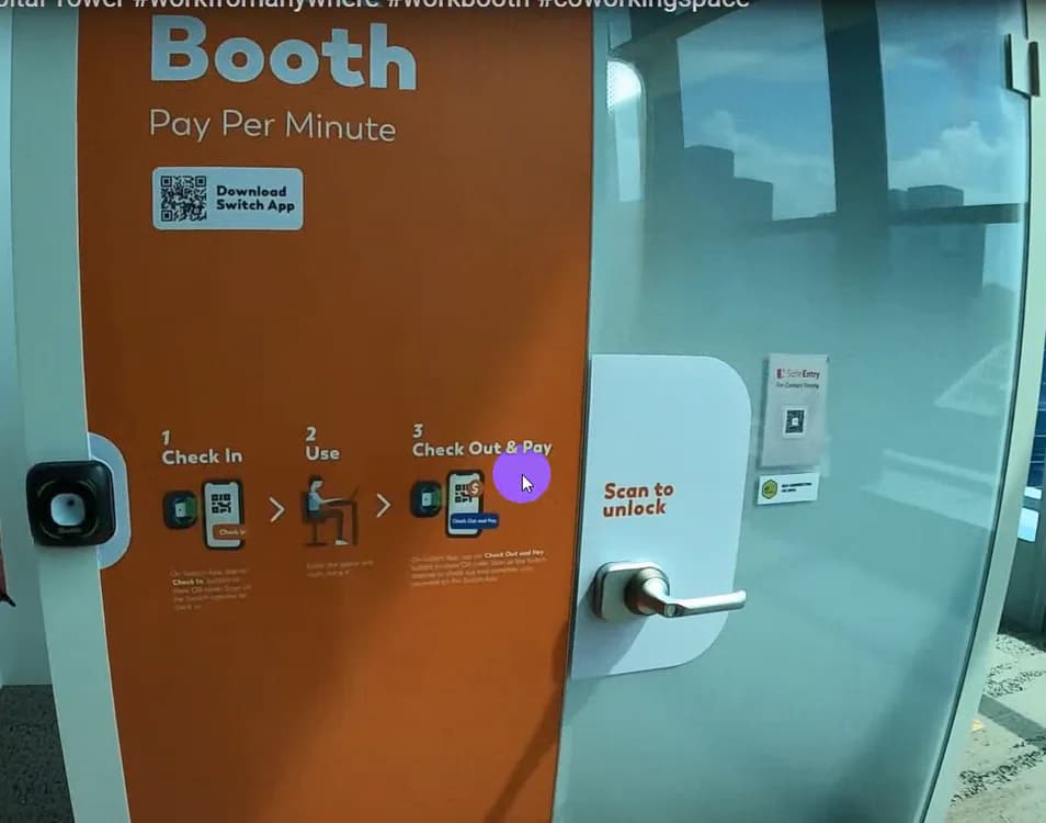 Access terminal in a workplace entrance setting